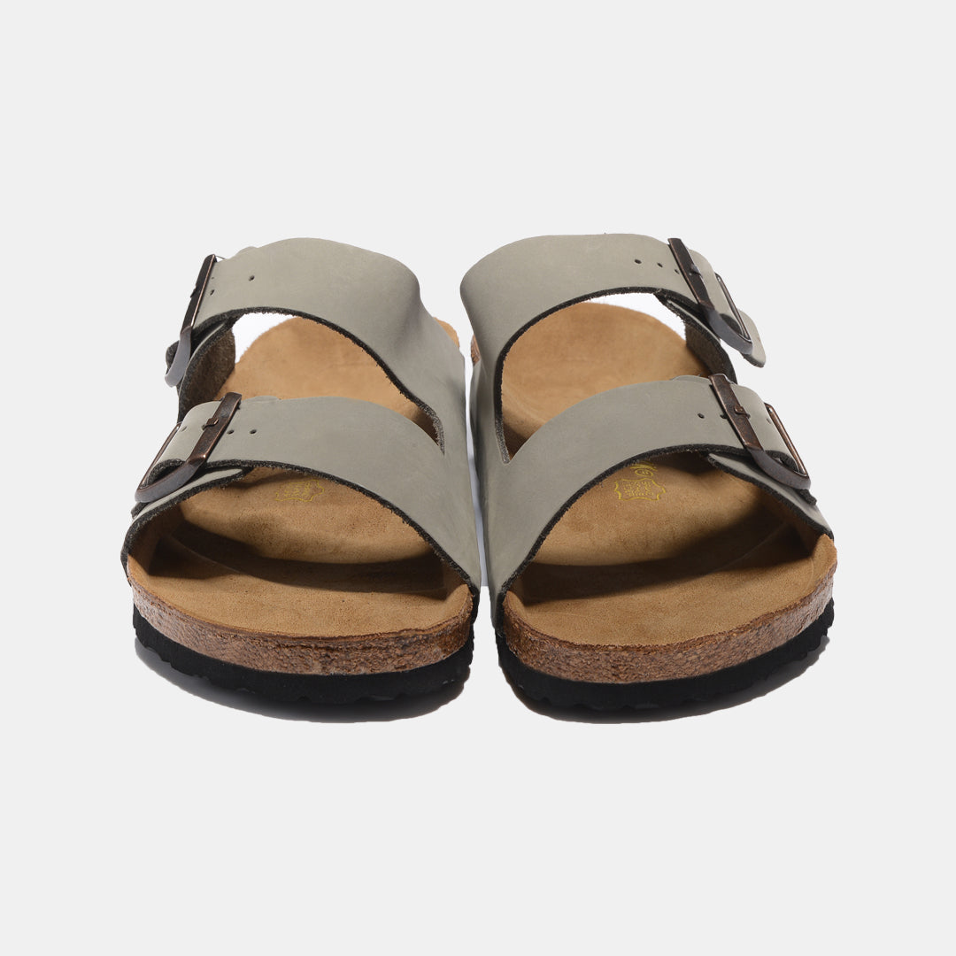 Sandália Birkenstock "Arizona Soft Footbed" Cinza