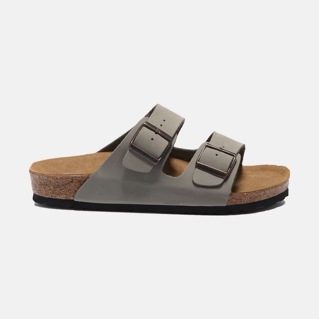 Sandália Birkenstock "Arizona Soft Footbed" Cinza