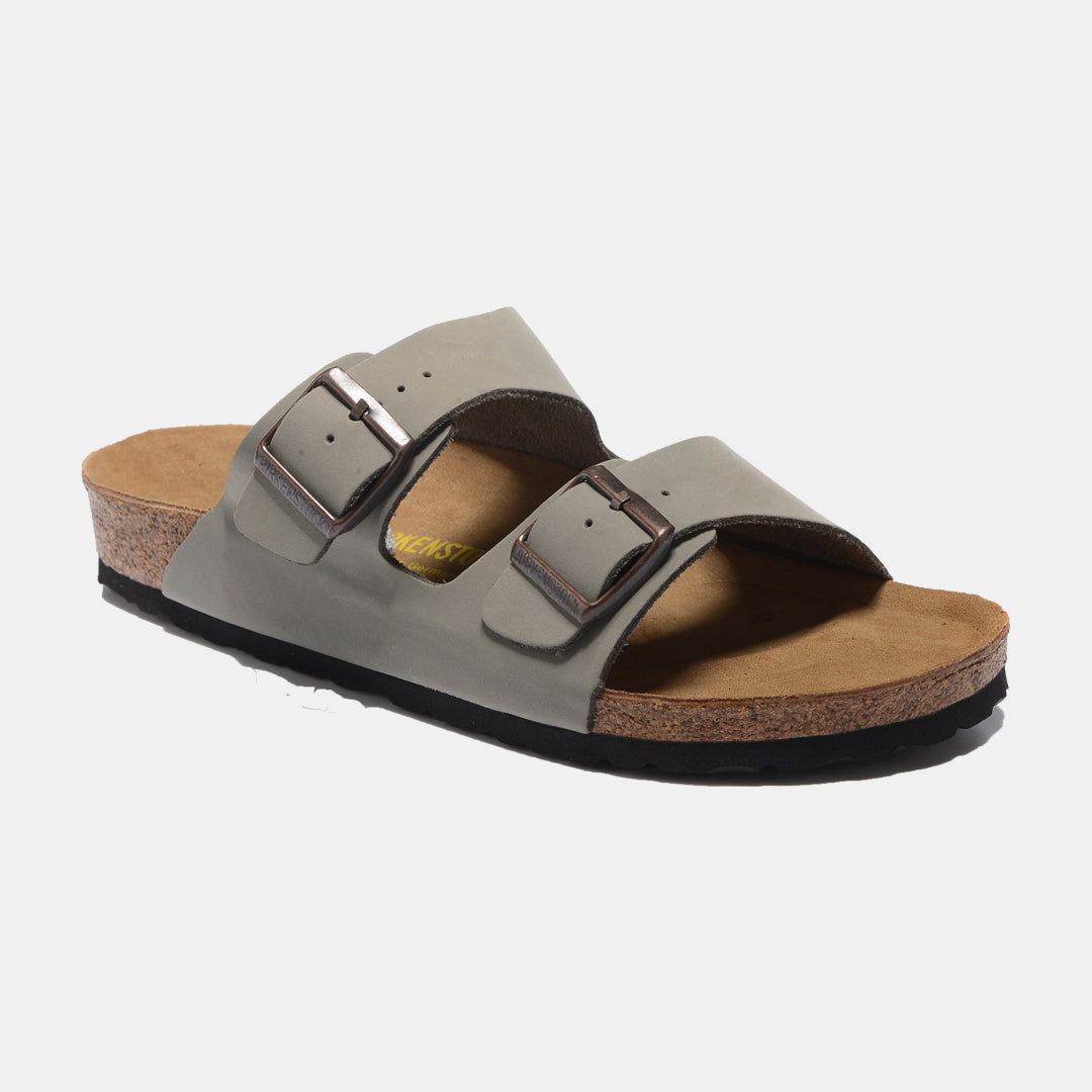 Sandália Birkenstock "Arizona Soft Footbed" Cinza