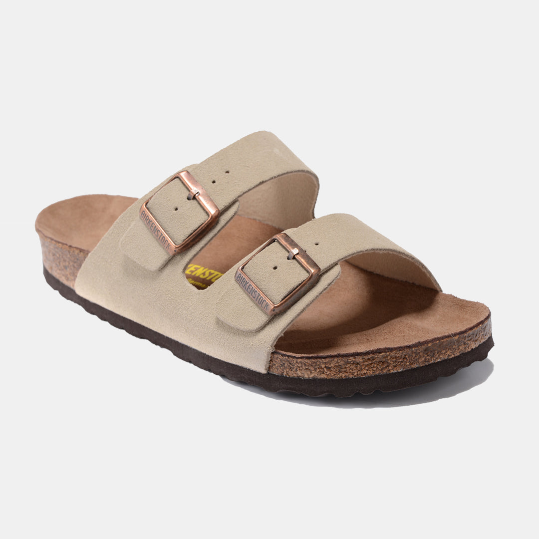 Sandália Birkenstock "Arizona Soft Footbed" Creme