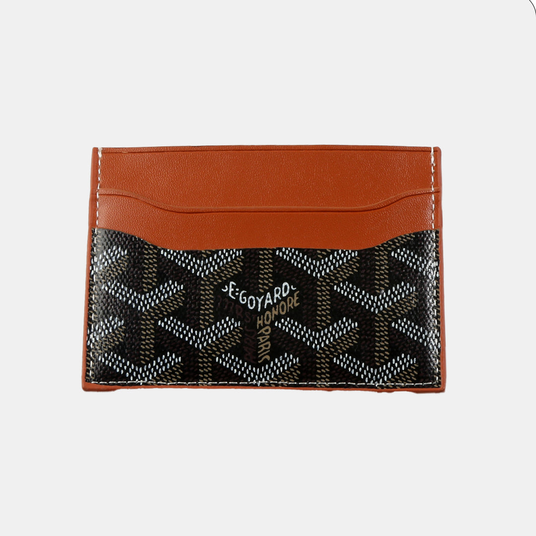 Porta cartão Goyard Preto e Caramelo